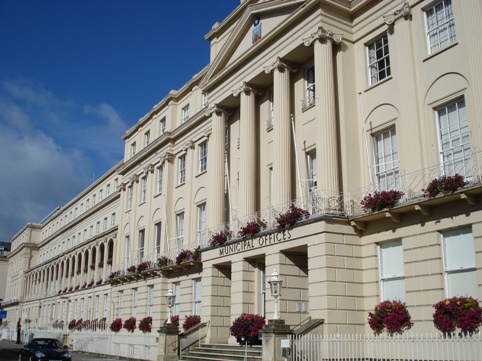 The impressive Municipal Offices on Cheltenham's Promenade