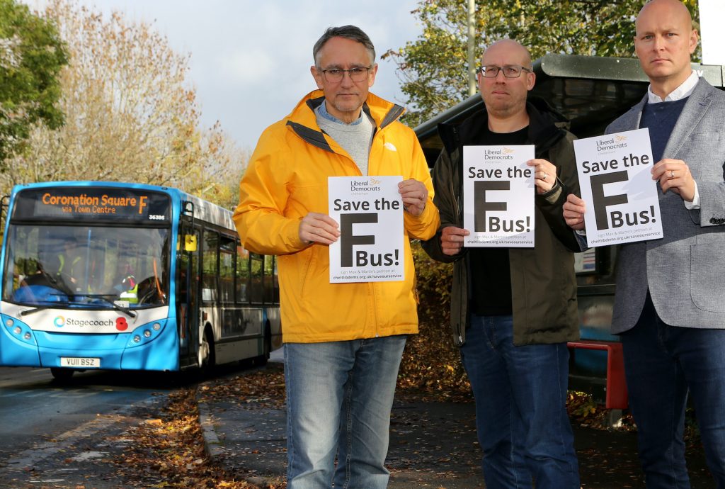 Martin with Warden Hill councillor Graganm Beale and Lib Dem parliamentary candidate Max Wilkinson, widely tipped to be Cheltenham's next MP.
